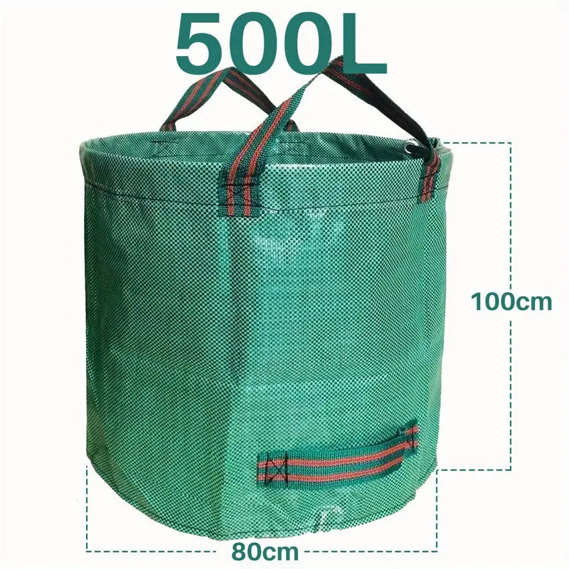 2 x 500L Round Garden Waste Bags - Heavy Duty Reinforced Refuse Sacks
