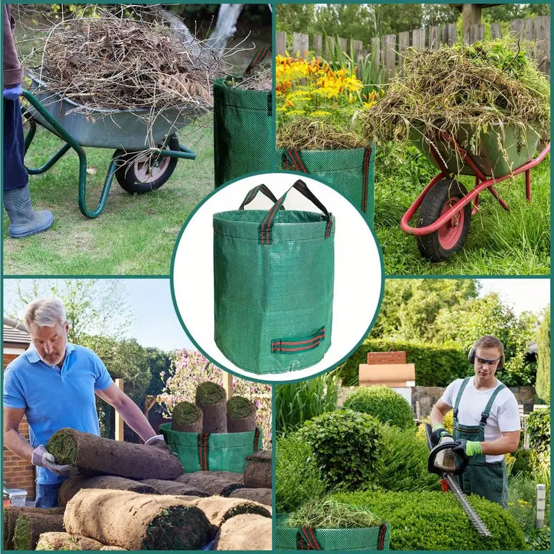 2 x 500L Round Garden Waste Bags - Heavy Duty Reinforced Refuse Sacks