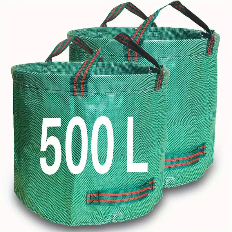 2 x 500L Round Garden Waste Bags - Heavy Duty Reinforced Refuse Sacks
